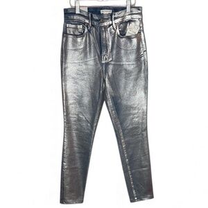Good American Good Legs Coated Skinny Jean Indigo Silver03. Size 2/26